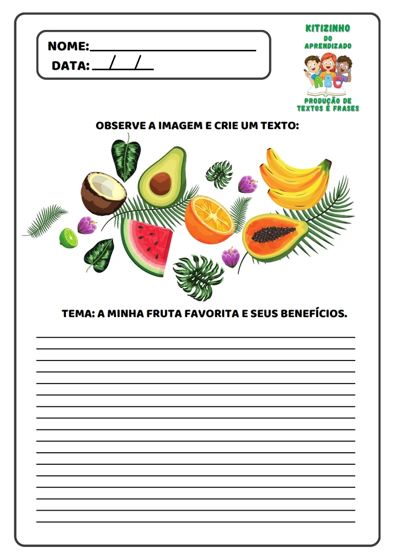 PRODUÇÃO DE TEXTOS E FRASES[51]